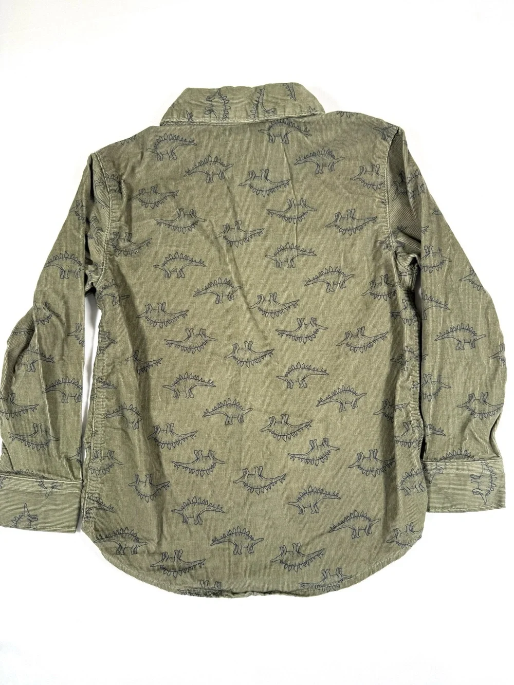 CARTER’S Boys Stegosaurus Dinosaur Corduroy Shirt 5T Cottagecore Outdoorsy Retro